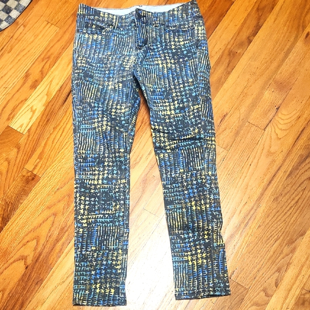 The Limited Vibrant Patterned Skinny Jeans 0, VGUC